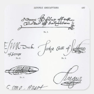 Sticker Carré Signatures des XVIe et XVIIe siècles