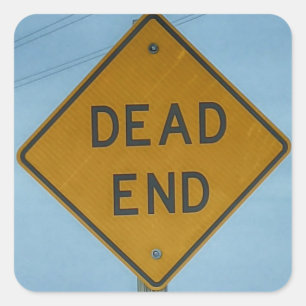 STICKER CARRÉ SIGNE DE FIN MORT