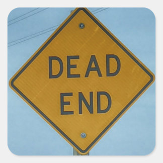 STICKER CARRÉ SIGNE DE FIN MORT