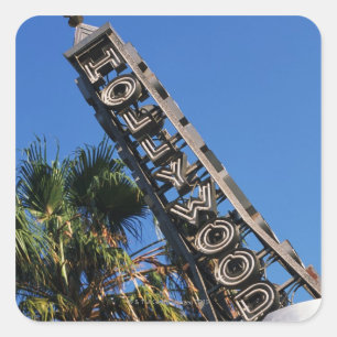 Sticker Carré Signe de Hollywood, Los Angeles, la Californie