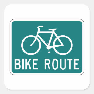 STICKER CARRÉ SIGNE DE LA VOIE PISTE À VÉLO PISTE À VÉLO