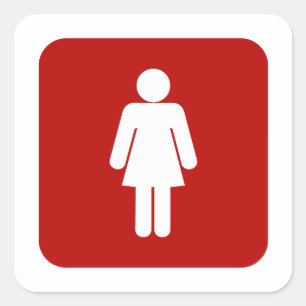 STICKER CARRÉ SIGNE FÉMININ