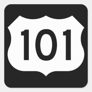 Sticker Carré SIGNE US Route 101