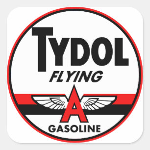 Sticker Carré Signe vintage Tydol Flying Gasoline