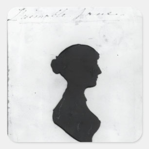 Sticker Carré Silhouette de Jane Austen