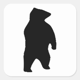 Sticker Carré Silhouette de l'ours