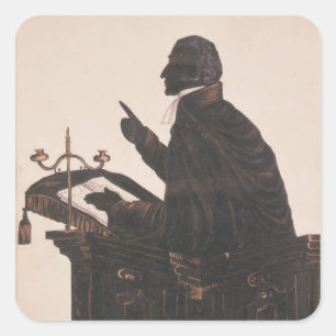 Sticker Carré Silhouette du Rev. L. Littleton Powys