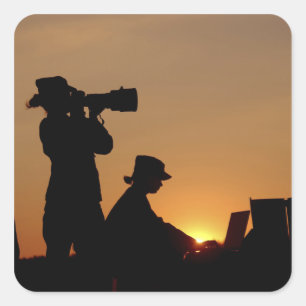 Sticker Carré Silhouettes