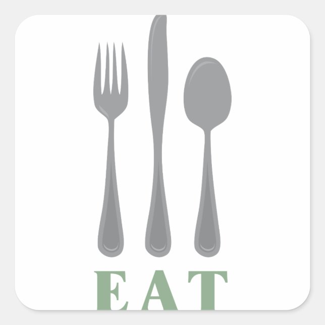 Sticker Carré Silverware (Devant)