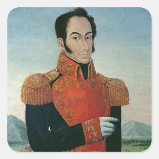 Sticker Carré Simon Bolivar (Devant)
