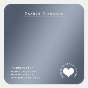 Sticker Carré Simple coeur blanc moderne