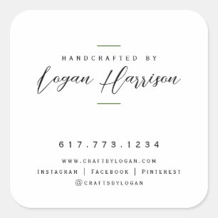 Sticker Carré Simple, Conçu À La Main Par Personnalisé