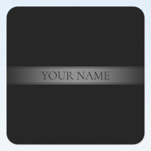 Sticker Carré Simple Dégradé Rayé Élégant Couleur Modifiable