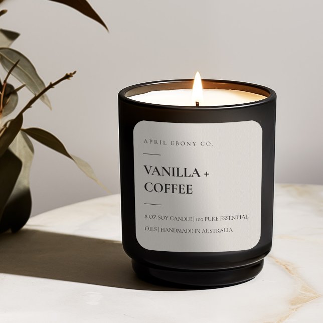 STICKER CARRÉ SIMPLE ÉLÉGANT MINIMAL MODERNE DUSKY WHITE (Créateur téléchargé)