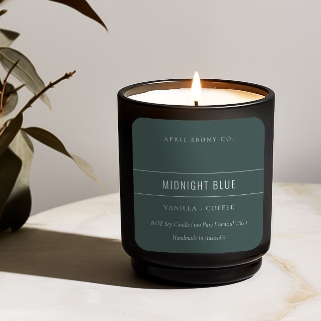 STICKER CARRÉ SIMPLE ÉLÉGANT MINIMAL MODERNE MODERNE BLEU GRIS (Créateur téléchargé)