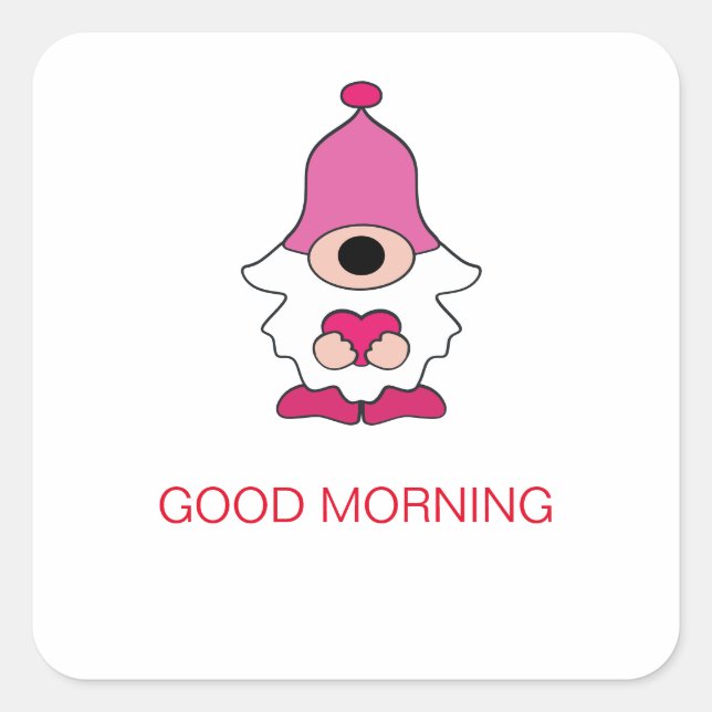 STICKER CARRÉ SIMPLE GÉNOME BLANC DOUX MAGNET DOMICILE (Devant)