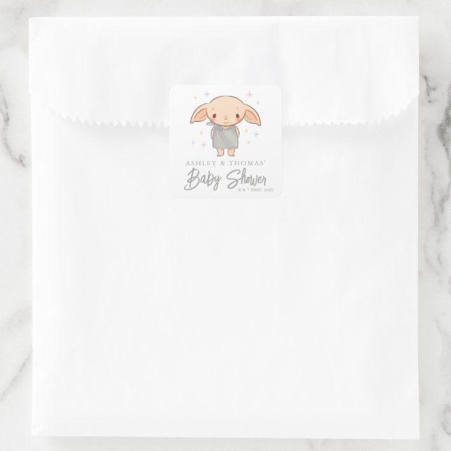 Sticker Carré Simple Harry Potter - Baby Shower Dobby (Sac)