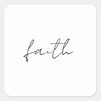 Simple Noir Blanc Main Écrite Faith Art
