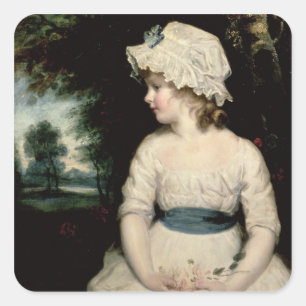 Sticker Carré Simplicité - un portrait de Mlle Theophilia