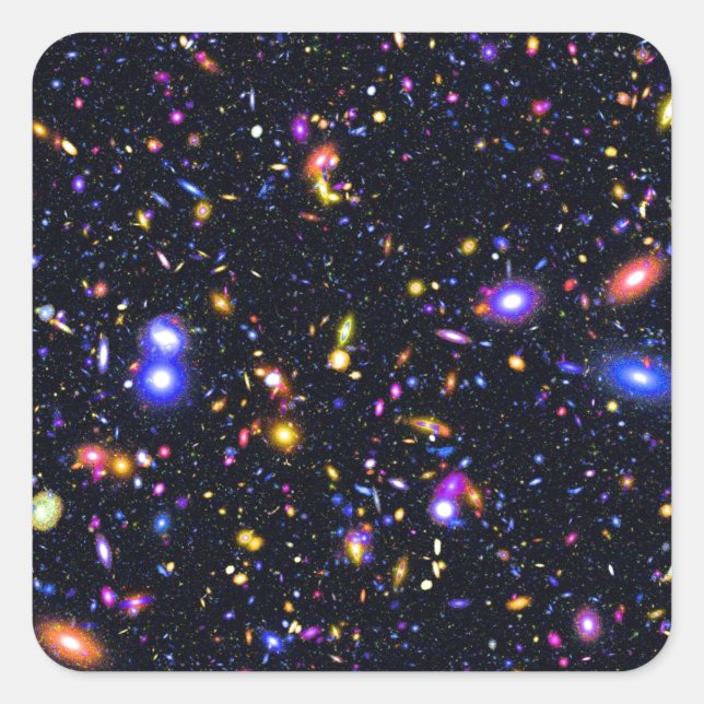 Sticker Carré Simulation du télescope spatial James Webb - Pop A (Devant)