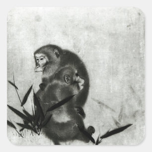 Sticker Carré Singes