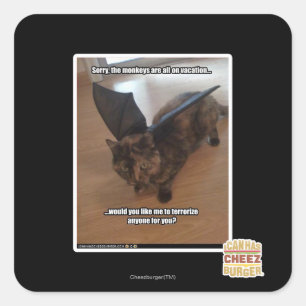 Sticker Carré Singes en vacances