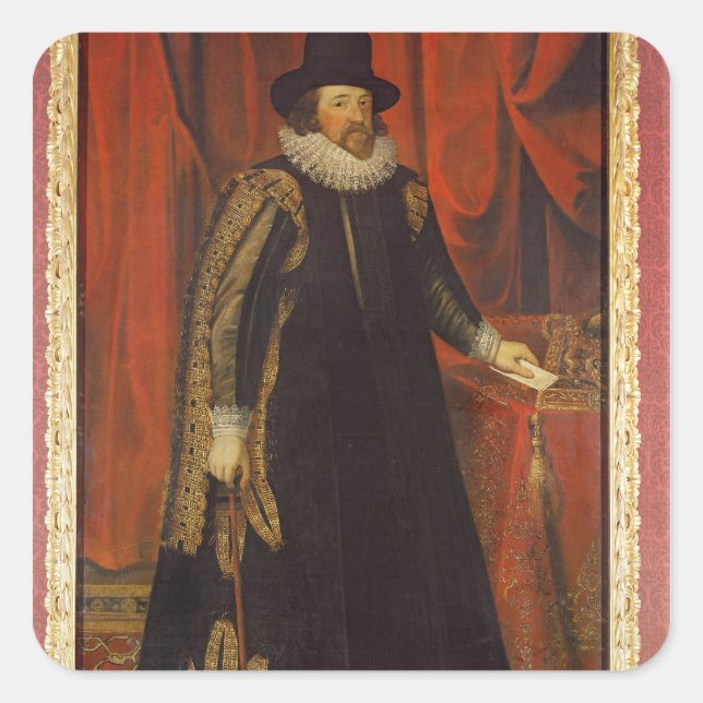 Sticker Carré Sir Francis Bacon Viscount de St. Albans (Devant)