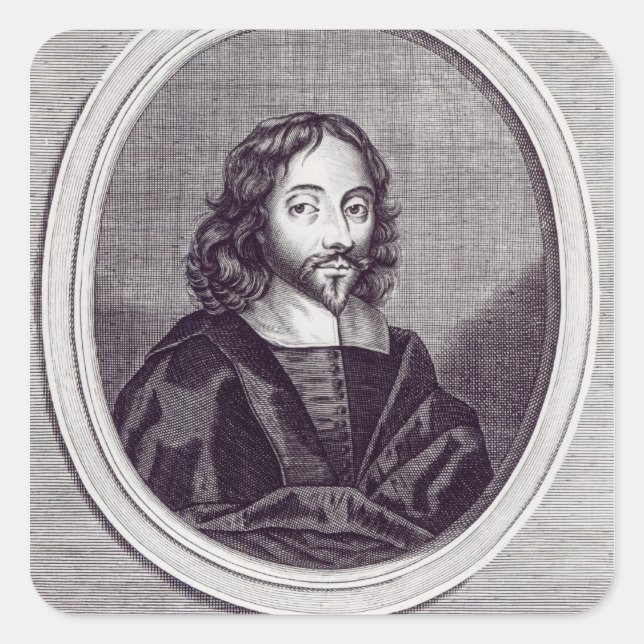 Sticker Carré Sir Thomas Browne, gravé par Frederick (Devant)