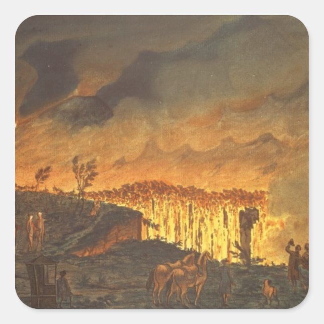 Sticker Carré Sir William Hamilton montrant Ferdinand IV (Devant)