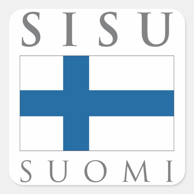 Sticker Carré Sisu Suomi (Devant)