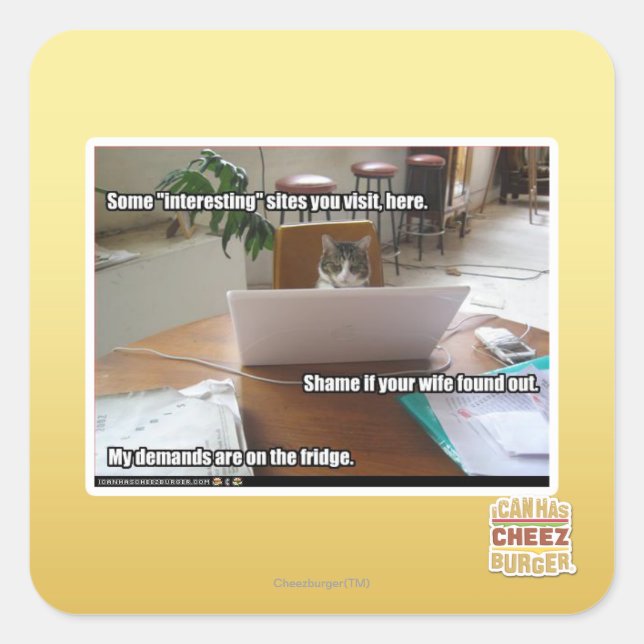 Sticker Carré Sites intéressants (Devant)