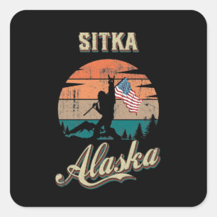 Sticker Carré Sitka Alaska