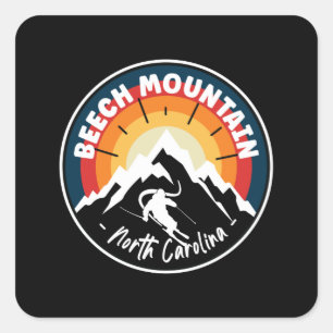 Sticker Carré Ski Beech Mountain Caroline du Nord