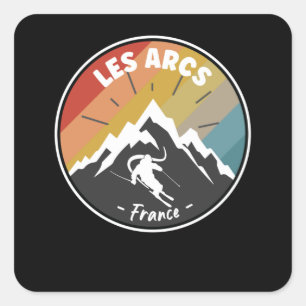 Sticker Carré Ski En France Les Arcs
