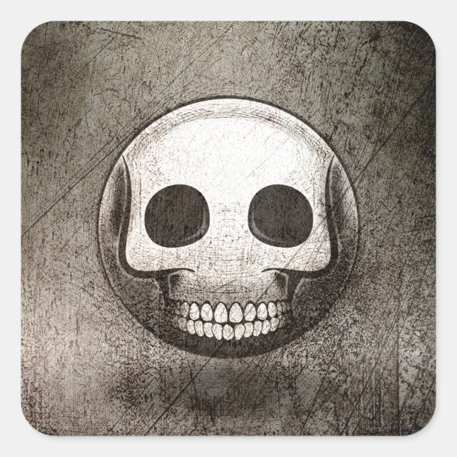 Sticker Carré Skullmoji Vintage (Devant)