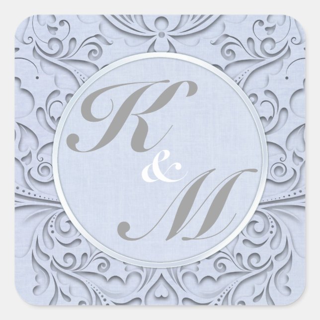 Sticker Carré Sky Blu HeartyChic (Devant)