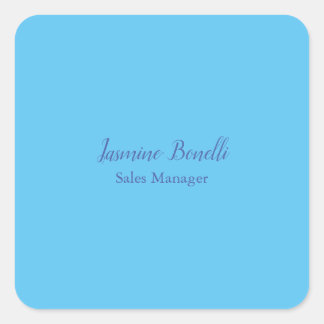 Sticker Carré Sky Blue Professional Modern Minimaliste Ajouter u