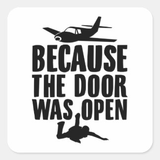 Sticker Carré Skydive| Parachute Skydiver Cadeaux Skydiver