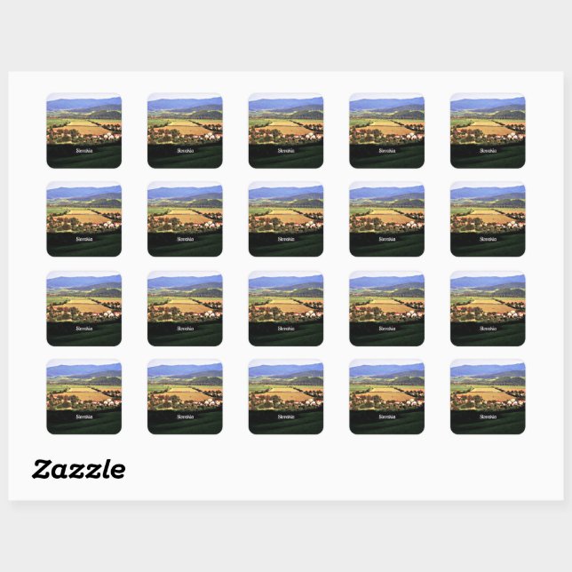 Sticker Carré Slovaquie (Feuille)