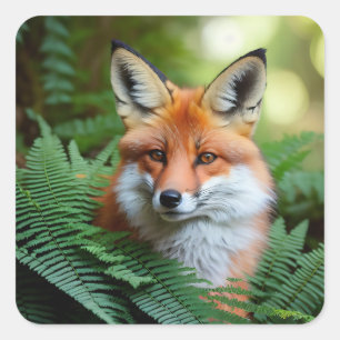 Sticker Carré "Sly : Le renard dans l'ombre"