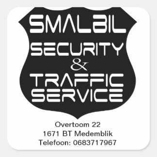 Sticker Carré Smalbil Security & Traffic Service