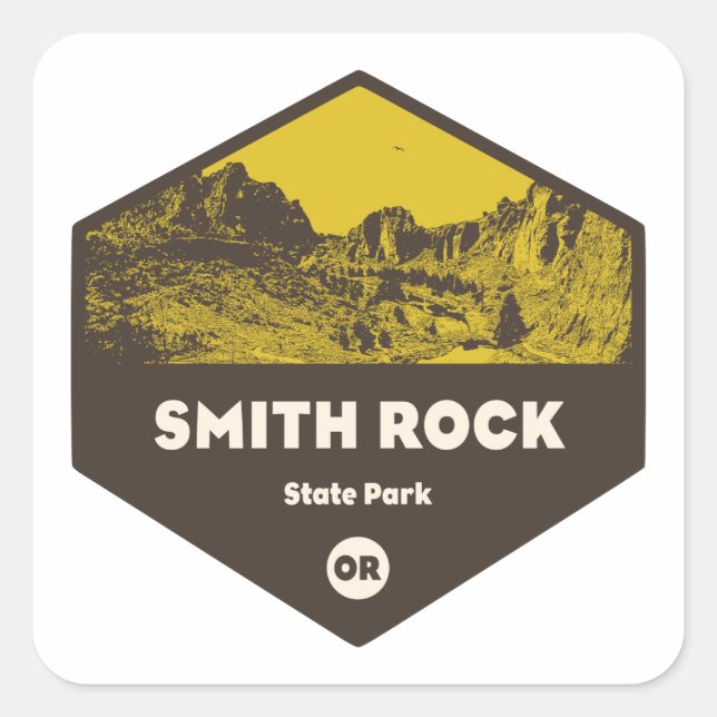 Sticker Carré Smith Rock State Park Oregon (Devant)