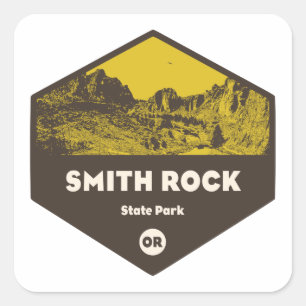 Sticker Carré Smith Rock State Park Oregon