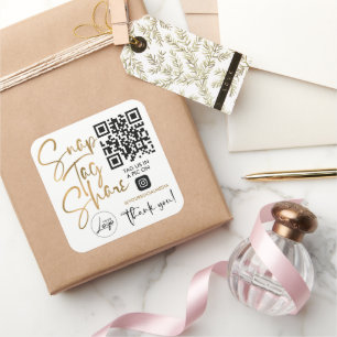 Sticker Carré Snap Tag Share QR Code Social Media