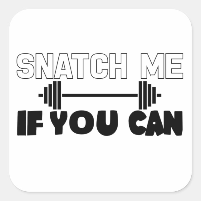 Sticker Carré Snatch Fitness (Devant)