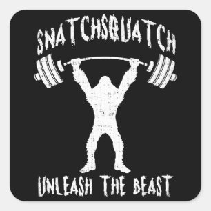 Sticker Carré Snatchsquatter, Gros Pied De Dessin, Bête, Gymnase