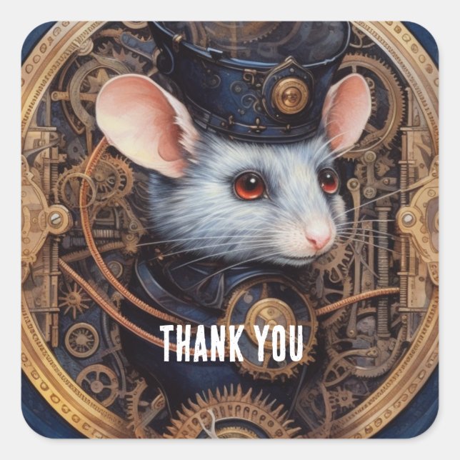 Sticker Carré Snickerfur steampunk (Devant)