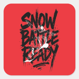 Sticker Carré snow battle ready
