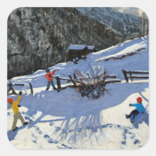 Sticker Carré Snowballers Zermatt