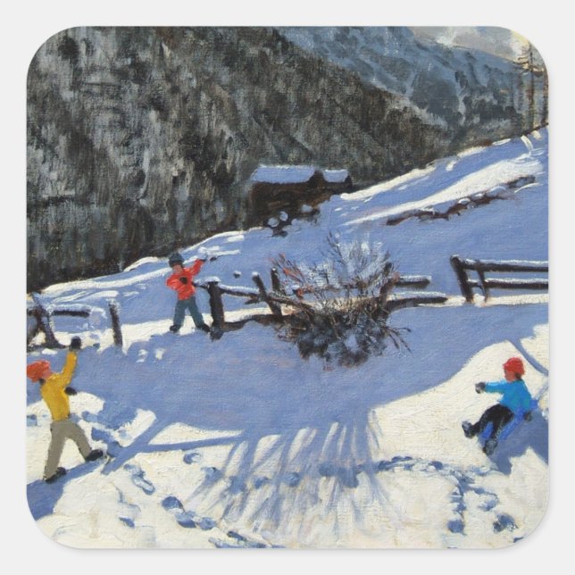 Sticker Carré Snowballers Zermatt (Devant)